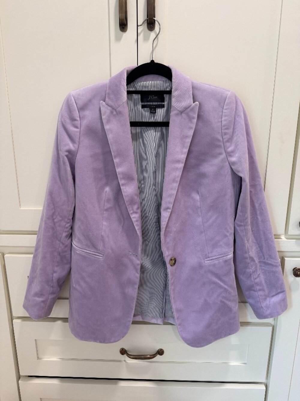 J. Crew Purple Velvet tailored blazer